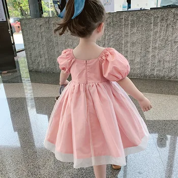 2020 Dievčatá, Baby, Bublina Rukáv Oka Princezná Šaty Dievča Deti Letné Princess Tutu Šaty Detí, Narodeniny Oblečenie Vestido