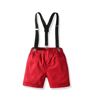 2020 Dieťa Boys Gentleman Oblečenie Sady 3KS motýlik Krátky Rukáv Pruhované Tlač Singel svojim Topy Šortky, Nohavice, Oblečenie