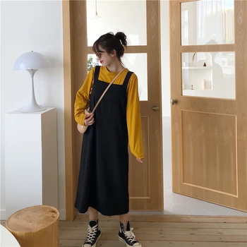 2020 dámske Šaty Japonský Ulzzang Kawaii Lady Škole Štýl Príležitostné Voľné Šaty Žena Roztomilý kórejský Harajuku Oblečenie Pre Ženy