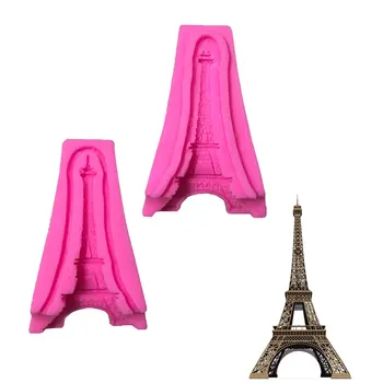 2020 Eiffelova Veža 3D Tvar Silikónové Formy Cookie Fondant Tortu Formy Čokoládový Puding Plesne DIY Cukrovinky Pečivo Kuchyňa Pečenie Nástroje