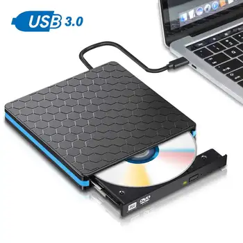 2020 Externá DVD USB3.0 DVD RW, CD Census Horák Prenosné Optické Mechaniky Prehrávač Pre PC, Notebook, Mac OS Windows 10 7 8 XP