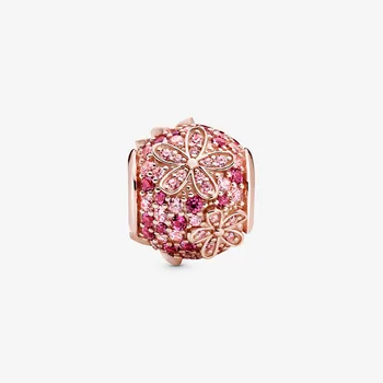 2020 HORÚCA novinka 925 Sterling Silver Korálky Ružová Pripraviť Daisy Kvetinové Kúzlo fit Pôvodné Pandora Náramky DIY Šperky Ženy