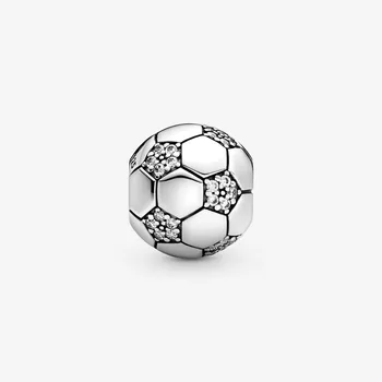 2020 HORÚCA novinka 925 Sterling Silver Korálky Šumivé Futbal Charms fit Pôvodné Pandora Náramky DIY Ženy Šperky