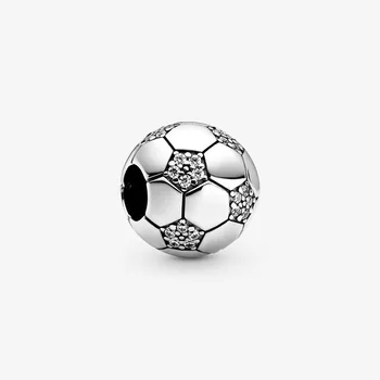 2020 HORÚCA novinka 925 Sterling Silver Korálky Šumivé Futbal Charms fit Pôvodné Pandora Náramky DIY Ženy Šperky