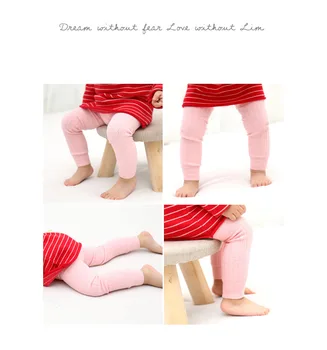 2020 Hot-predaj Baby Girl Strečové Legíny, Nohavice na Jar a na Jeseň Batoľa, Dieťa, Pletenie Nohavice ružovej farby dieťa Pantyhose