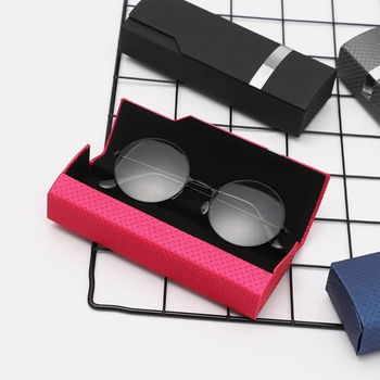 2020 hot predaj prenosné imitácia dreva, obilia slnečné okuliare prípade módne okuliare prípade pevného ručné štvorcový skladací box