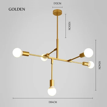 2020 Hot Predávajúci Minimalizmus E27 Zlatý Luster Kvalitný Hardvér Novosti Návrhu Spálňa Štúdia LED Domova Visí Lampa