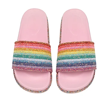 2020 Hrubé Dno Pohodlie Outdside ženy sandále Letné Plážové Topánky Bling Farebné žena listov Módne obuv, letná Obuv