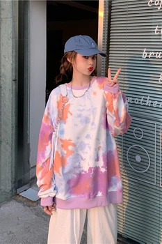 2020 Jar Jeseň Dámske Oblečenie Mikiny Teen Ulici Harajuku Hip Hop Pastel Mikina pre Ženy Tlač Voľné mikina s Kapucňou na Voľný čas