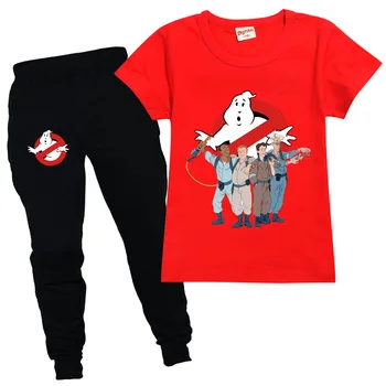 2020 jeseň nové produkty Ghostbusters detí boutique vyhovovali krátky rukáv T-shirt + dlhé bavlnené nohavice halloween chlapčenské odevy