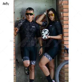2020 Kafitt Letné Dámske Čierne Pár Cyklistické Triatlon Vyhovovali Bicking Skinsuit nastaviť Maillot Ropa Ciclismo Go Pro Cycling Jumpsuit