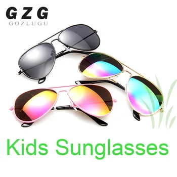 2020 Klasické slnečné Okuliare Dievčatá Farebné Zrkadlo Deti Okuliare Kovový Rám Deti Cestovné Nakupovanie Okuliare UV400