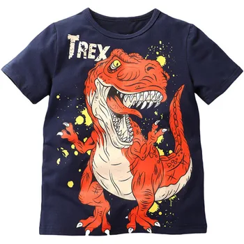 2020 Lete Dinosaura Tlač Deti Chlapci T-shirt Krátkym Rukávom, Baby, Dievčatá T-shirts Bavlna Deti T Tričko Cartoon Tee Topy Chlapec Handričkou