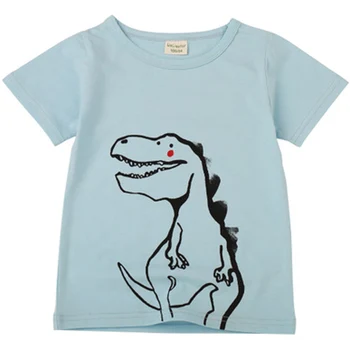 2020 Lete Dinosaura Tlač Deti Chlapci T-shirt Krátkym Rukávom, Baby, Dievčatá T-shirts Bavlna Deti T Tričko Cartoon Tee Topy Chlapec Handričkou