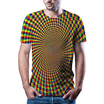 2020 lete mužov je nové abstraktné 3D vzor bežné T-shirt fashion T-shirt 3D tlač rýchle sušenie T-shirt 0.0