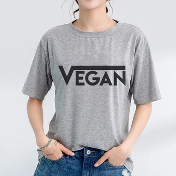 2020 Lete Nové Vegánske T-shirt Ženy Jesť Ovocie Nie Priateľmi Tlač Topy Harajuku Kawaii Tumblr O-krku Dievča, T Shirt Žena Tričko