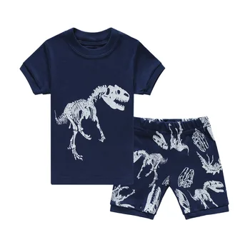 2020 Leto Jar Cartoon Dieťa Boys Deti Detské Pijamas krátke Bavlnené Pyžamá Sleepwear Pyžamo, Oblečenie Sady