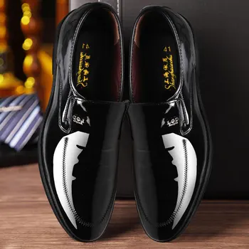 2020 Luxusné Pánske Šaty, Topánky, Lakovaná Koža Oxford Topánky Pre Mužov Business Kožené Topánky Mužov Talianska Značka Formálne Svadobné Topánky