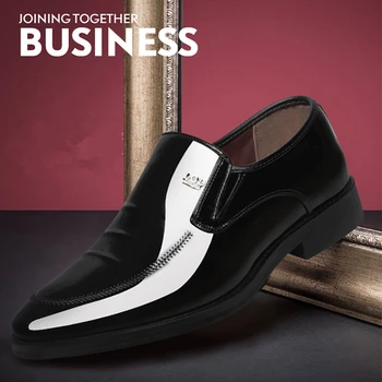 2020 Luxusné Pánske Šaty, Topánky, Lakovaná Koža Oxford Topánky Pre Mužov Business Kožené Topánky Mužov Talianska Značka Formálne Svadobné Topánky