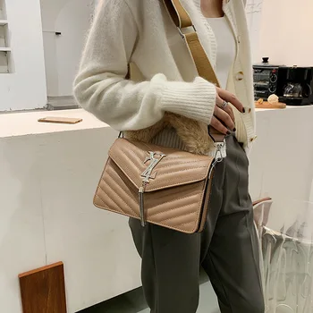 2020 Malé námestie taška na jeseň a zimu nové módne rozkročit dvojitej mriežky kórejských žien taška