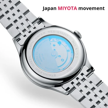 2020 MIYOTA 8215 Mechanické Hodinky Švajčiarsko I&W Pánske hodinky top značky luxusných Obchodných Sledovať Sapphire Dvojité Kalendár Relogio