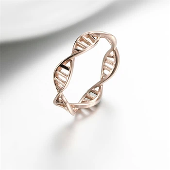 2020 Moderné Módne DNA Double Helix Genómu Twist Prstene Pre Ženy Trendy Nehrdzavejúcej Ocele, Šperky Darček Zapojenie Kapela Anillos