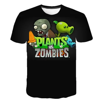 2020 Moderný a Pohľadný Detí Krátky Rukáv Topy 3D Rastliny vs Zombie najpredávanejšie detské Bežné T-shirts