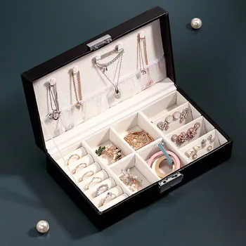 2020 Multi-Funkčný Úložný Box Kožené Šperky Box, Multi-Layer Veľká-Kapacita Šperky Organizátor Pre Náhrdelníky Prstene, Náušnice