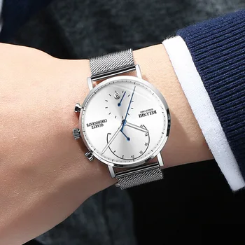 2020 Mužov Business Náramkové Hodinky Muž Hodinky Chronograf Luxusné Značky Muž Hodiny Quartz Hodinky Mužské Hodinky pánske náramkové hodinky