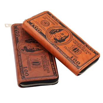 2020 Mužov Vintage Dlho Wallet PU Kožené Dolár Pattern Designer pánske Peňaženky Bežné Kreditné Karty Držiteľ Kabelke Peňaženku