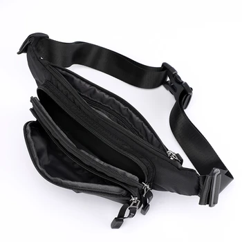 2020 Módne Unisex Pás Taška Z Nylonu Vodotesný, Prenosný Hrudníka Bag Black Zips Hip Bag Fanny Pack Banán Taška