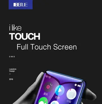 2020 Najnovšie Benjie X5 s rozlíšením Full HD, 2.5 palcový Farebný Dotykový Displej Bluetooth 5.0 Vstavaný Reproduktor Lossless Hudby HIFI MP3 Prehrávač