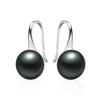 2020 New Horúce predaj stud náušnice pre ženy biela čierna skutočné Prírodné perly šperky 925sterling strieborné doplnky, darčekový box s