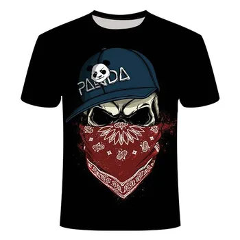 2020 novej pánskej módy lebky T-shirt 3D tlač lete zábavné tlač tričko skull top T-shirt mužov