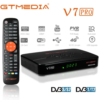 2020 Nová Satelitná TV Prijímač GTMEDIA V7 Pro DVB-S2/S2X+DVB-C TV tuner spoloănosčami abertis/Tivusat/BBC Sa podpora 4G modul H. 265 dekodér