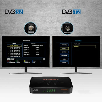2020 Nová Satelitná TV Prijímač GTMEDIA V7 Pro DVB-S2/S2X+DVB-C TV tuner spoloănosčami abertis/Tivusat/BBC Sa podpora 4G modul H. 265 dekodér