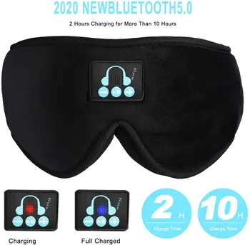 2020 Nové 3D Spánku Maska Slúchadlá Bluetooth 5.0 Bezdrôtový Hudby Očná Maska headset hovor hudby spánku artefakt priedušná spánku