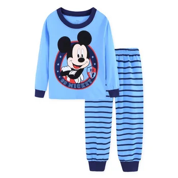 2020 Nové Chlapci Dlhý Rukáv Pyžamá Deti Pyžamo Mickey Baby Bavlna Pijama Deti Sleepwear Dievčatá Oblečenie Sady Baby Nosia