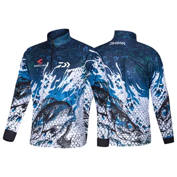 2020 Nové DAIWA Rybárske Oblečenie s Kapucňou Tlač Rybárske Oblečenie opaľovací Krém Priedušná Anti Mosquito Rýchle Suché DAWA Rybárske Tričko