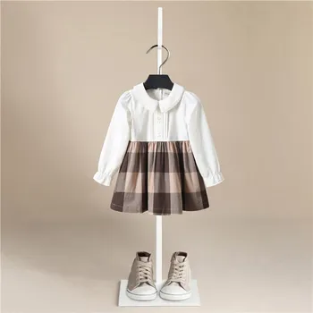 2020 Nové jeseň Bavlna, Baby, Dievčatá Cartoon Dlhé Rukávy Šaty detské Oblečenie Deti Princezná Šaty Ležérne Oblečenie 1-5years
