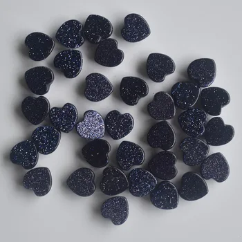 2020 nové kvalitné modrá piesku kamenné srdce tvar kabíny cabochons korálky pre šperky robiť 10 mm veľkoobchod 30pcs/veľa doprava zadarmo