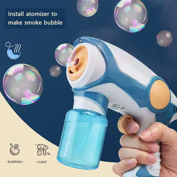 2020 Nové Letné Dymu Magic Bublina Stroj Elektrické Automatické Bublifuk Maker Zbraň Deti Vonkajšie Hračky Darček K Narodeninám
