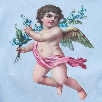 2020 nové Letné ohlávka anjel vytlačené ostrihané Camis T shirt cartoon Amor roztomilý halter top ženy mimo rameno hore krátke Camisilla