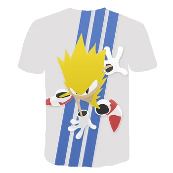 2020 Nové Letné Sonic Cartoon Deti Oblečenie Krátky Rukáv O Krk 3D Vytlačené T Tričko Pre Chlapcov, Oblečenie pre Dospievajúcich Chlapcov Deti Topy