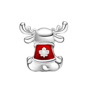 2020 Nové Letné strieborná farba Kanada Moose Javorový List Charms Korálky fit Pôvodné pandora Náramky Ženy DIY Šperky