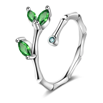 2020 Nové Luxusné Zeleného Kameňa Crystal Prstene Pre Ženy 925 Sterling Silver Zapojenie Módne Šperky bague femme
