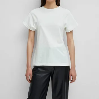 2020 Nové Módne Výšivky Tshirts Ženy Klasický Jednoduchý Dizajn Okrúhlym Výstrihom, Krátky Rukáv Bavlna T-shirt 4 Farby