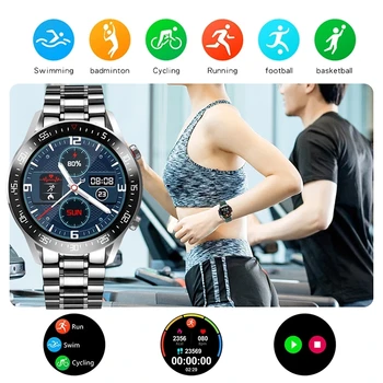 2020 Nové Obchodné Smart Hodinky Mužov Plnej Ocele Vodotesný IP67 Srdcového tepu Šport Fitness Tracker Smartwatch Pre Android IOS