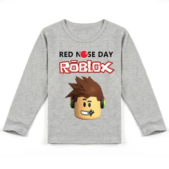 2020 Nové Roblox 3D Oblečenie pre Deti Hru T-shirt Deti Bežné Star Tričko Deti Chlapcov Dievča Topy s Dlhým Rukávom Cartoon Čaj