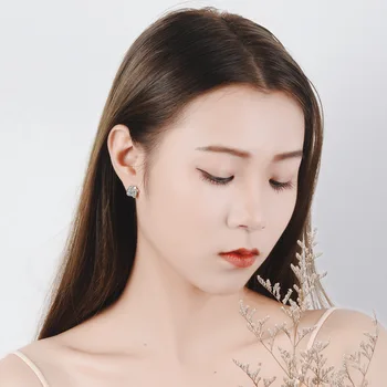 2020 Nové Rotačné Náušnice Žien kórejský Módne High-end Náušnice Dropshipping Šperky Lotus Pearl Klip